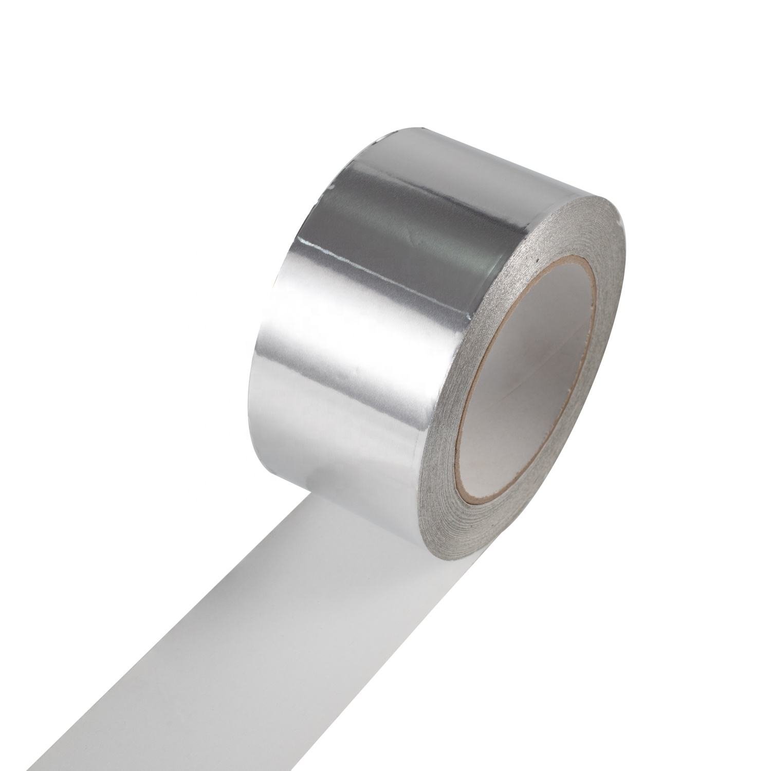 H1fb7c031f7964a7e90ece0b481772b26v Silver Aluminum Foil Tape with Self-adhesive Thick Repair Tape High Temperature Resistant Aluminum Foil Tape - Image 1