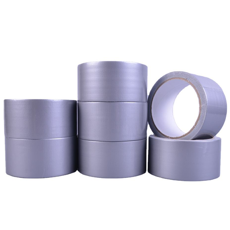 H2681efa9d19a4f9ba74ae2a9f6f9867fh Sliver Gray Heavy Duty Waterproof Wrapping Cloth Tape Duct Tape Manufacturer With Rubber - Image 1